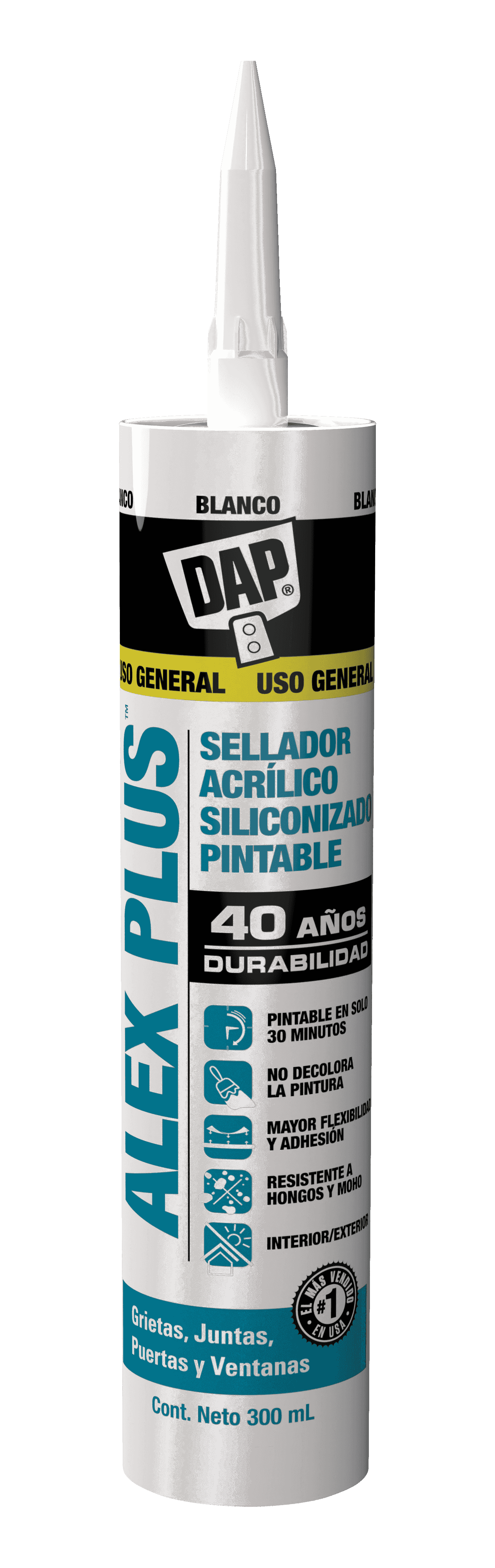 Foto del producto DAP® ALEX PLUS™ Sellador Acrílico Siliconizado Pintable