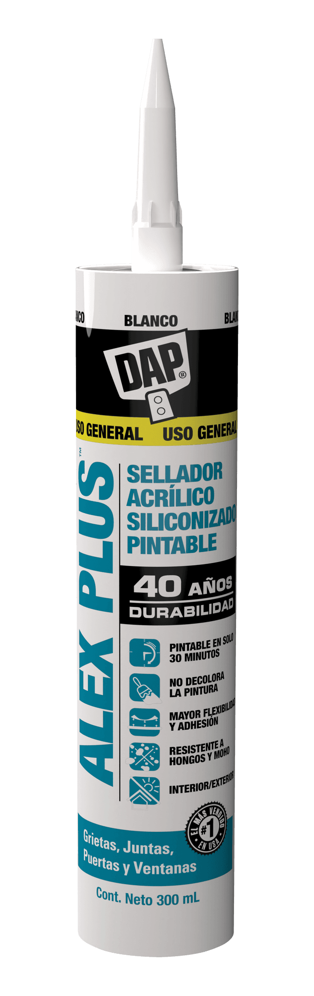 Imagen de DAP® ALEX PLUS™ Sellador Acrílico Siliconizado Pintable